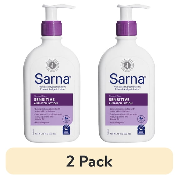 (2 pack) Sarna Sensitive Steroid-Free Anti-Itch Lotion, 7.5oz