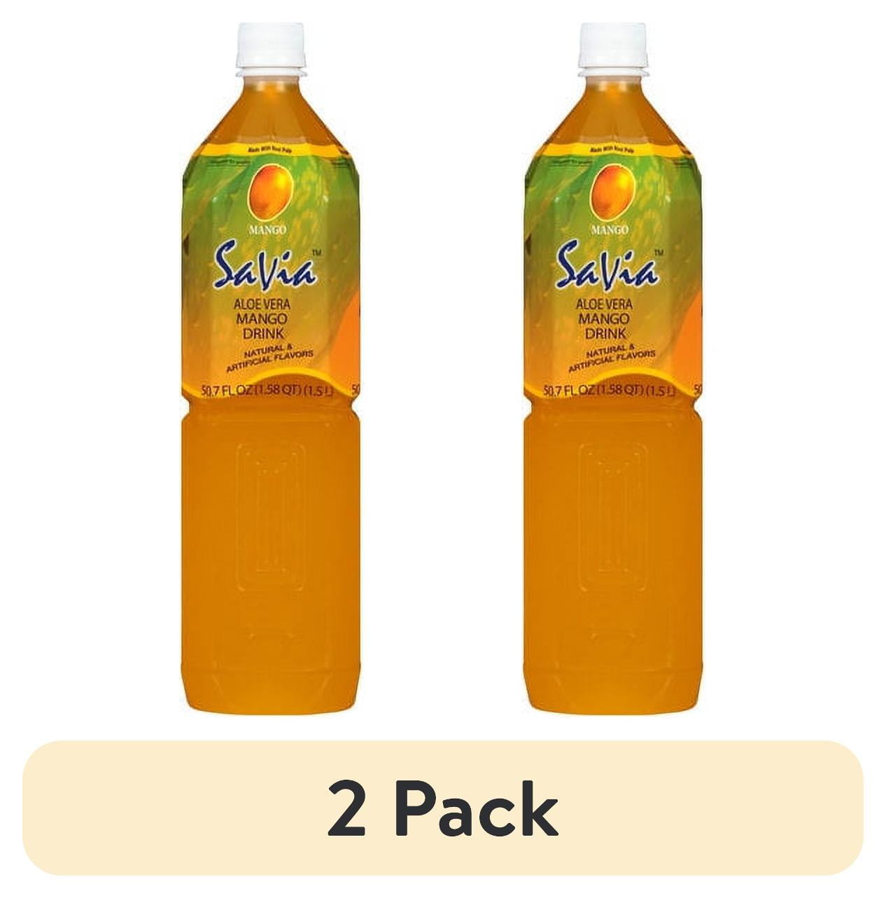 (2 pack) Savia Aloe Vera Juice, Mango, 50.7 Fl Oz
