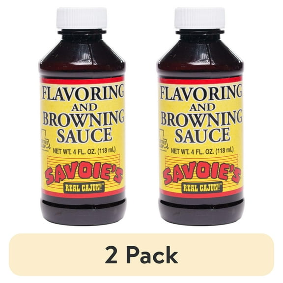 (2 pack) Savoie's Real Cajun Flavoring & Browning Sauce, 4 fl oz bottle