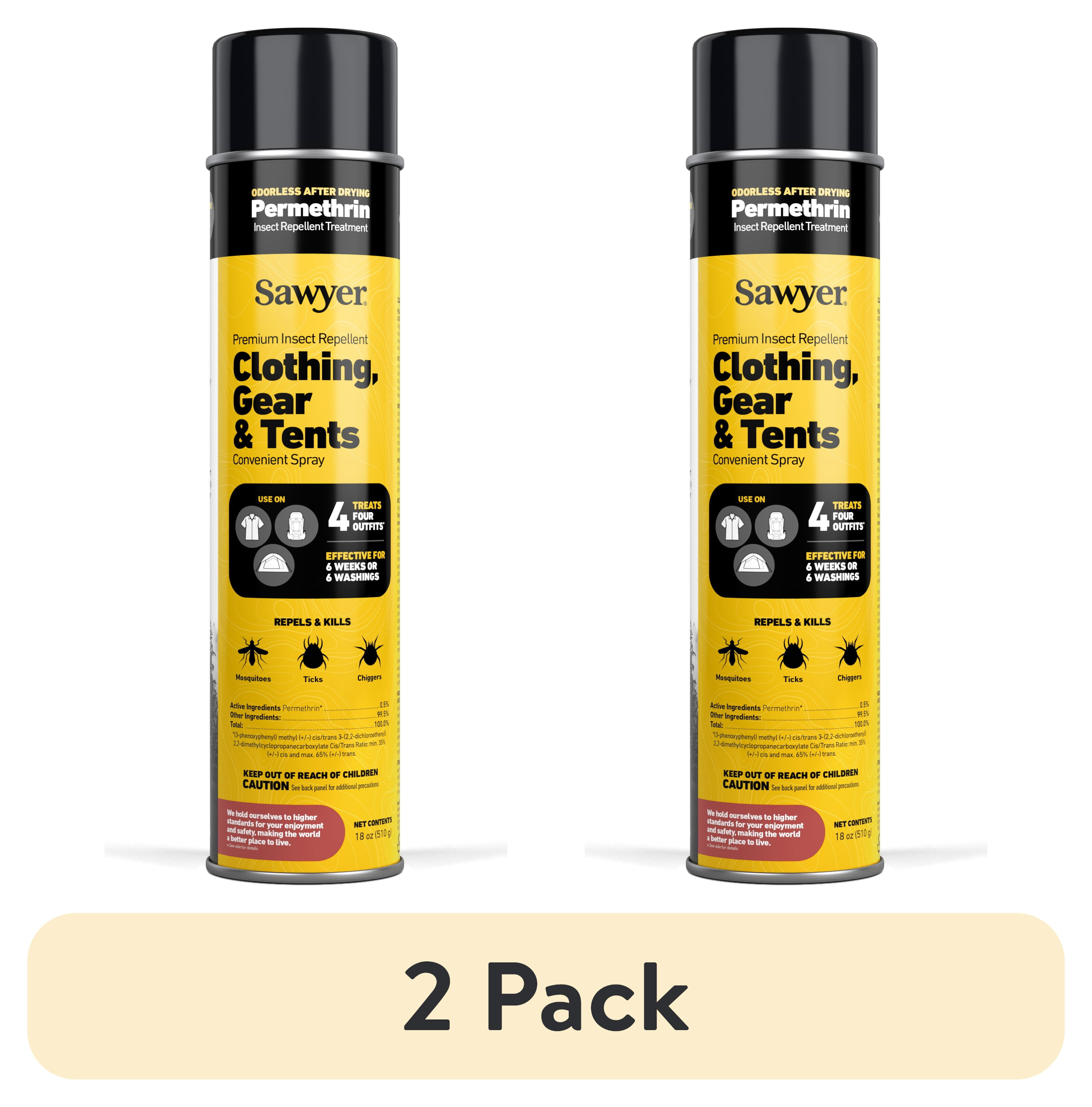 2 pack Sawyer Products Premium Permethrin Insect Repellent Aerosol Spray