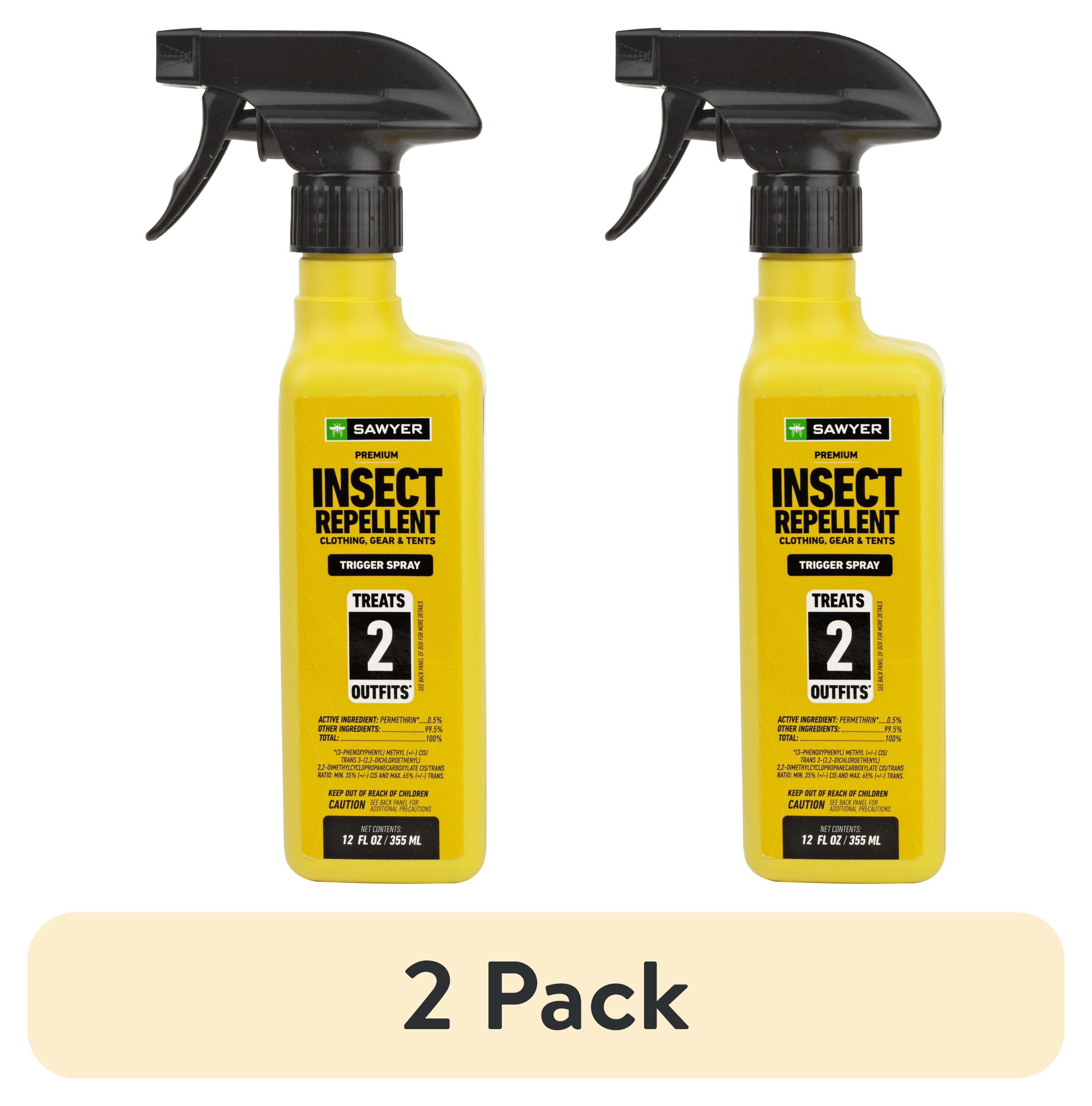 (2 pack) Sawyer Products SP6492 Premium Permethrin Insect Repellent for Clothing, Gear & Tents, Trigger Spray, 12-Ounce, Twin Pack