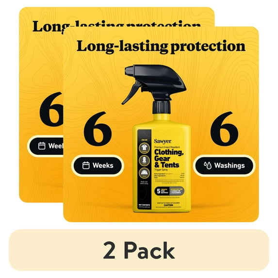 (2 pack) Sawyer Products SP656 Premium Permethrin Clothing and Gear Insect Repellent Trigger Spray, 22.5-Oz