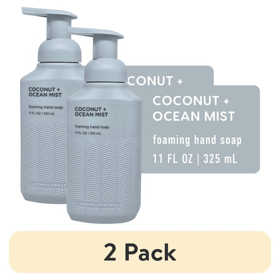 (2 pack) Scent Theory Foaming Hand Soap, Coconut and Ocean Mist, 11 fl oz