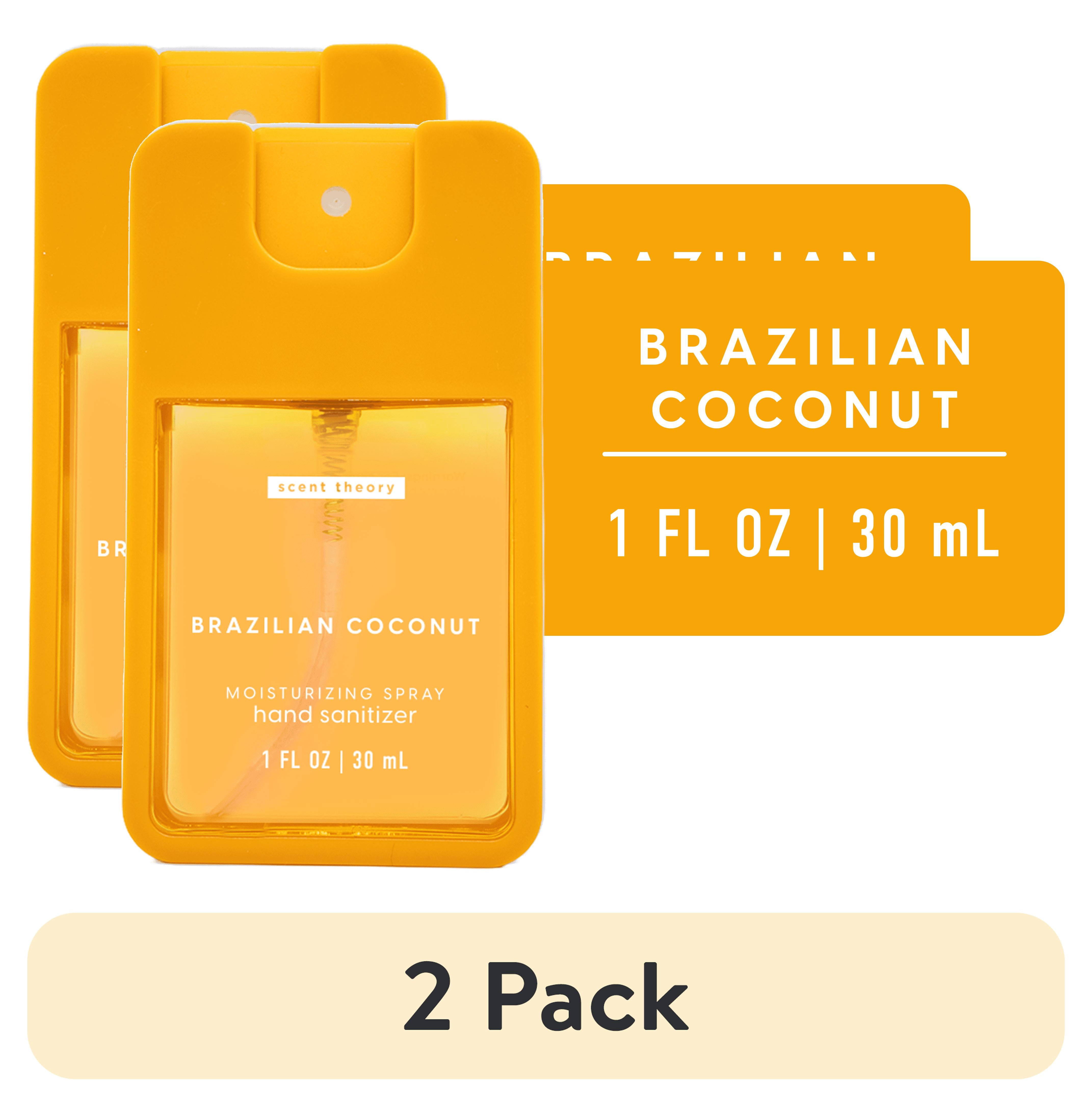(2 pack) Scent Theory Hand Sanitizer Spray, Brazilian Coconut, 1 fl oz