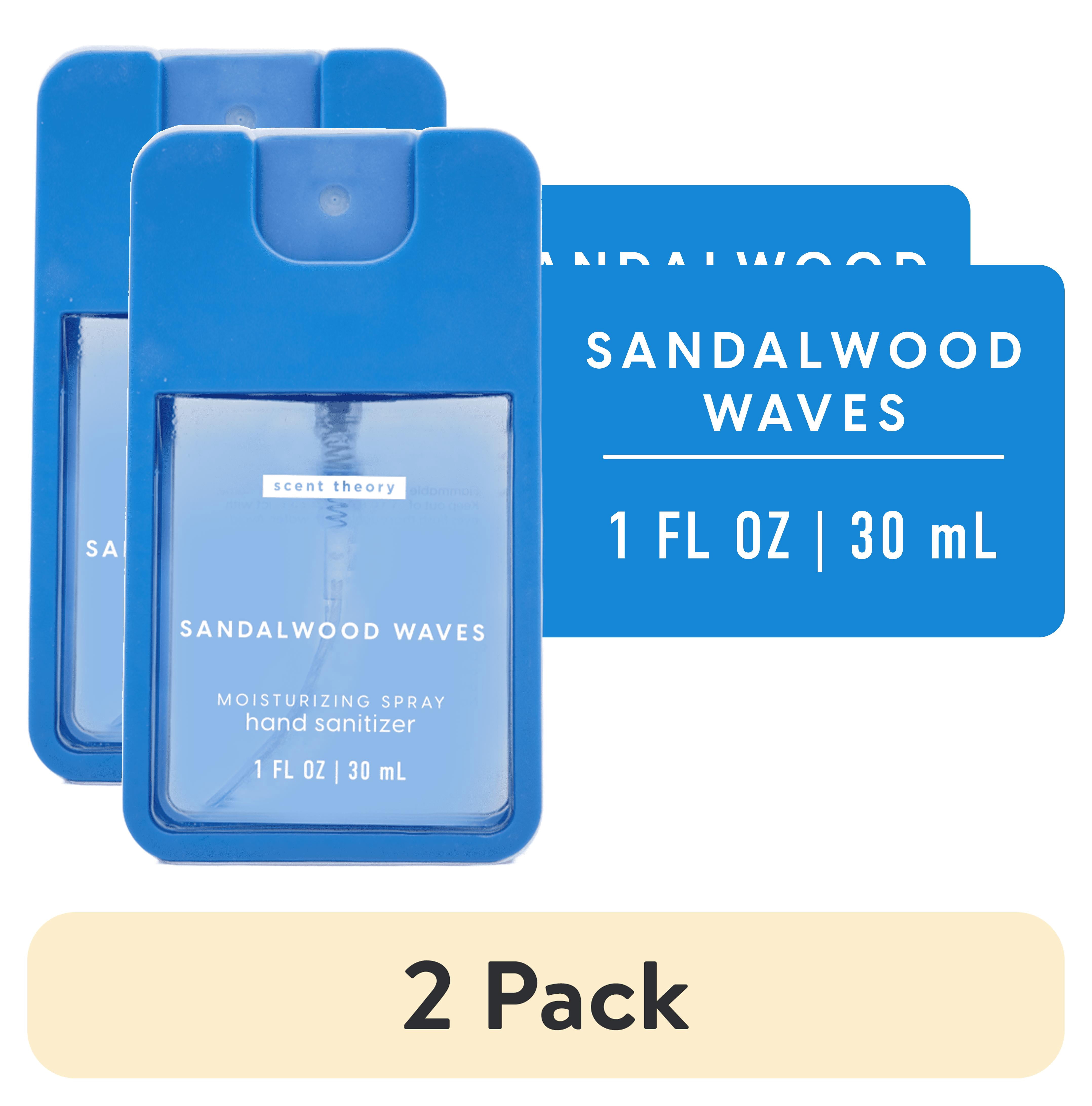(2 pack) Scent Theory Hand Sanitizer Spray, Sandalwood Waves, 1 fl oz