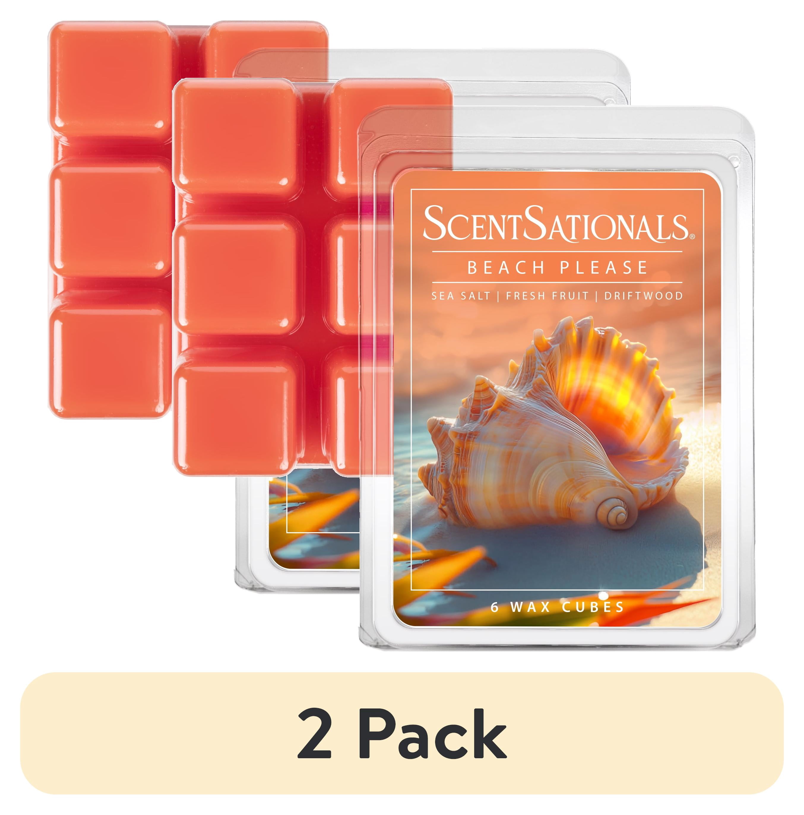 (2 pack) ScentSationals Beach Please Scented Wax Melts, 2.5 oz