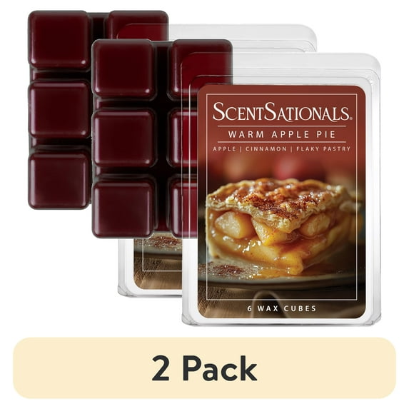 (2 pack) Warm Apple Pie Scented Wax Melts, ScentSationals, 2.5 oz