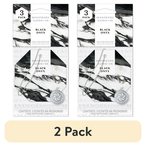 (2 pack) Scentworx Black Onyx 3 Pack Hang Tag