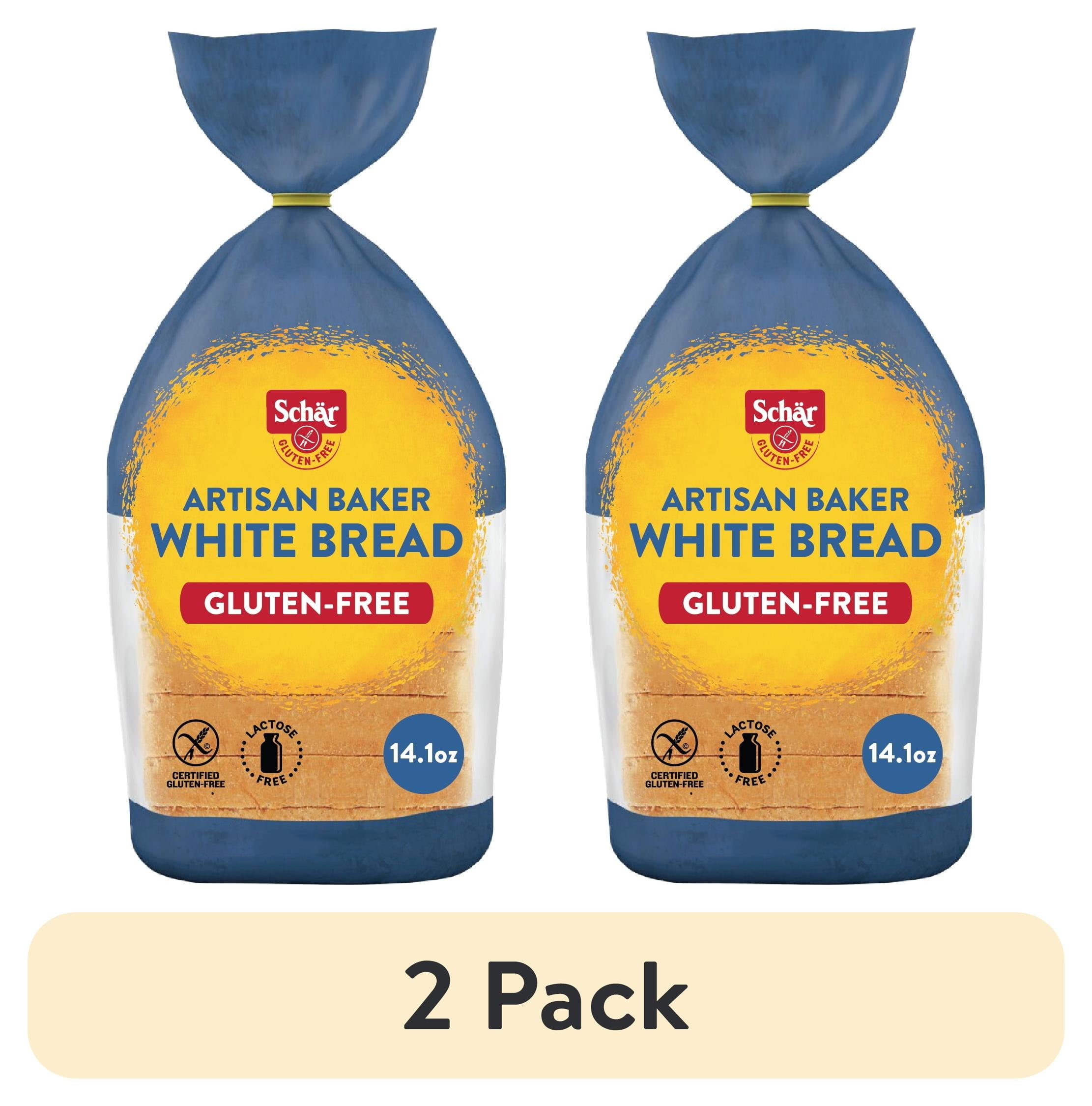 (2 pack) Schar Gluten Free Artisan Baker White Sourdough Bread Loaf, Regular, Shelf-Stable, 14.1 oz
