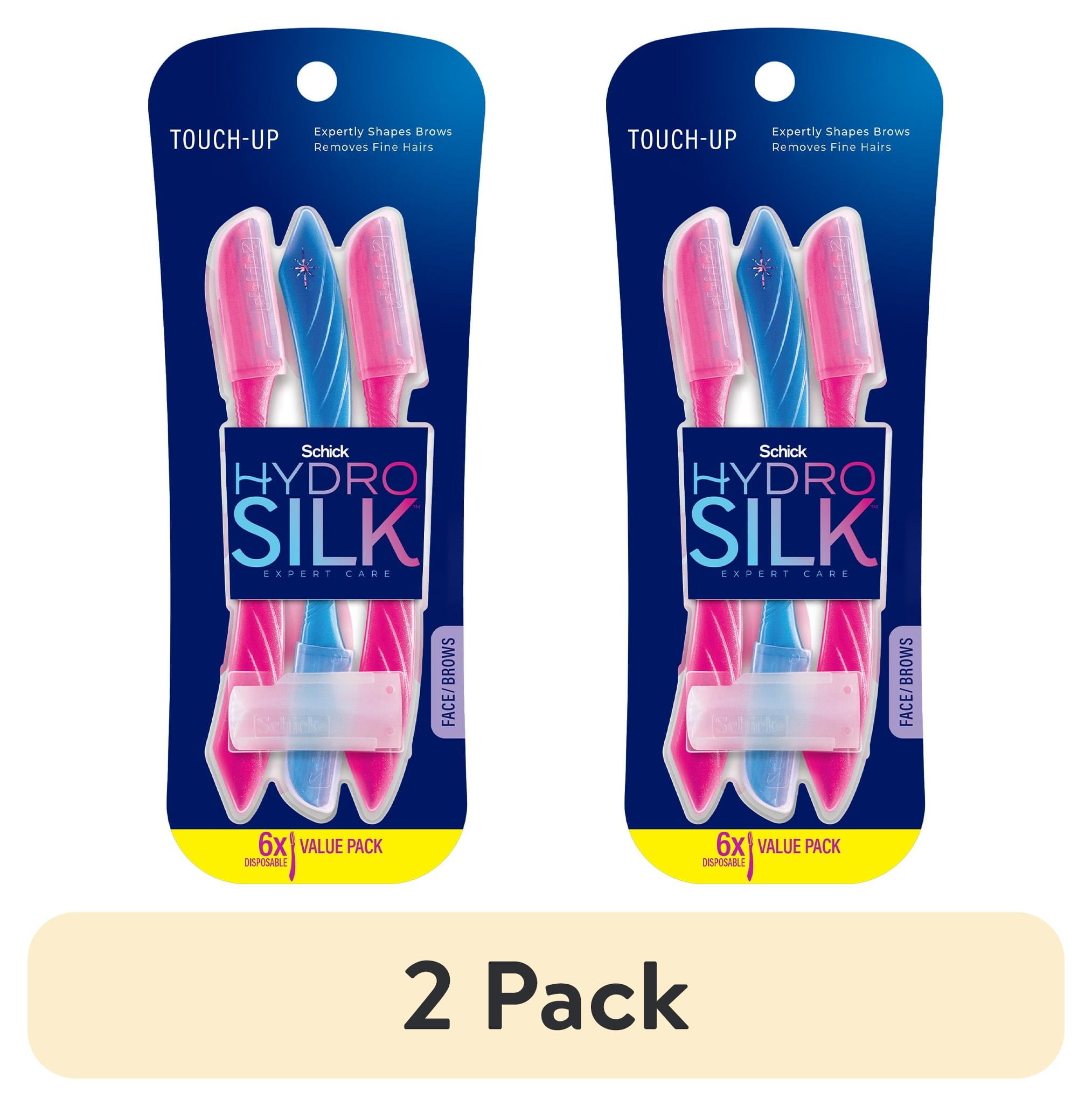 2 pack) Schick Hydro Silk Touch-Up Dermaplaning Tool with
