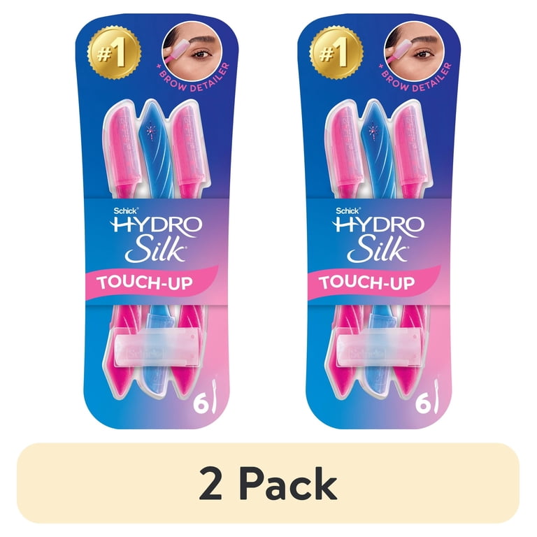 2 pack) Schick Hydro Silk Touch-Up Dermaplaning Tool + Precision