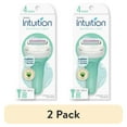 thumbnail image 1 of (2 pack) Schick Intuition 4-Blade Sensitive Care Women's Razor Handle Plus 2 Manual Razor Cartridge Refills, 1 of 15
