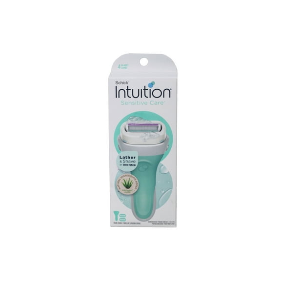 (2 pack) Schick Intuition Plus Sensitive Care Razor Handle + 2 Cartridges