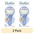 thumbnail image 1 of (2 pack) Schick Intuition Pure Nourishment Razor with 2 Refill Blade Cartridges, 1 of 6