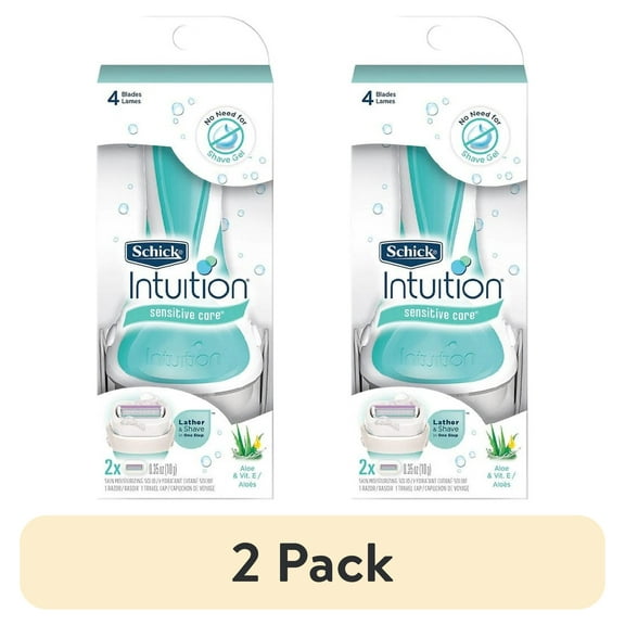 (2 pack) Schick Intuition Naturals Sensitive Care Razor 1 ea (Pack of 2)