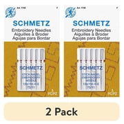 (2 pack) Schmetz Embroidery Sewing Machine Needles - 75/11, 5 Count
