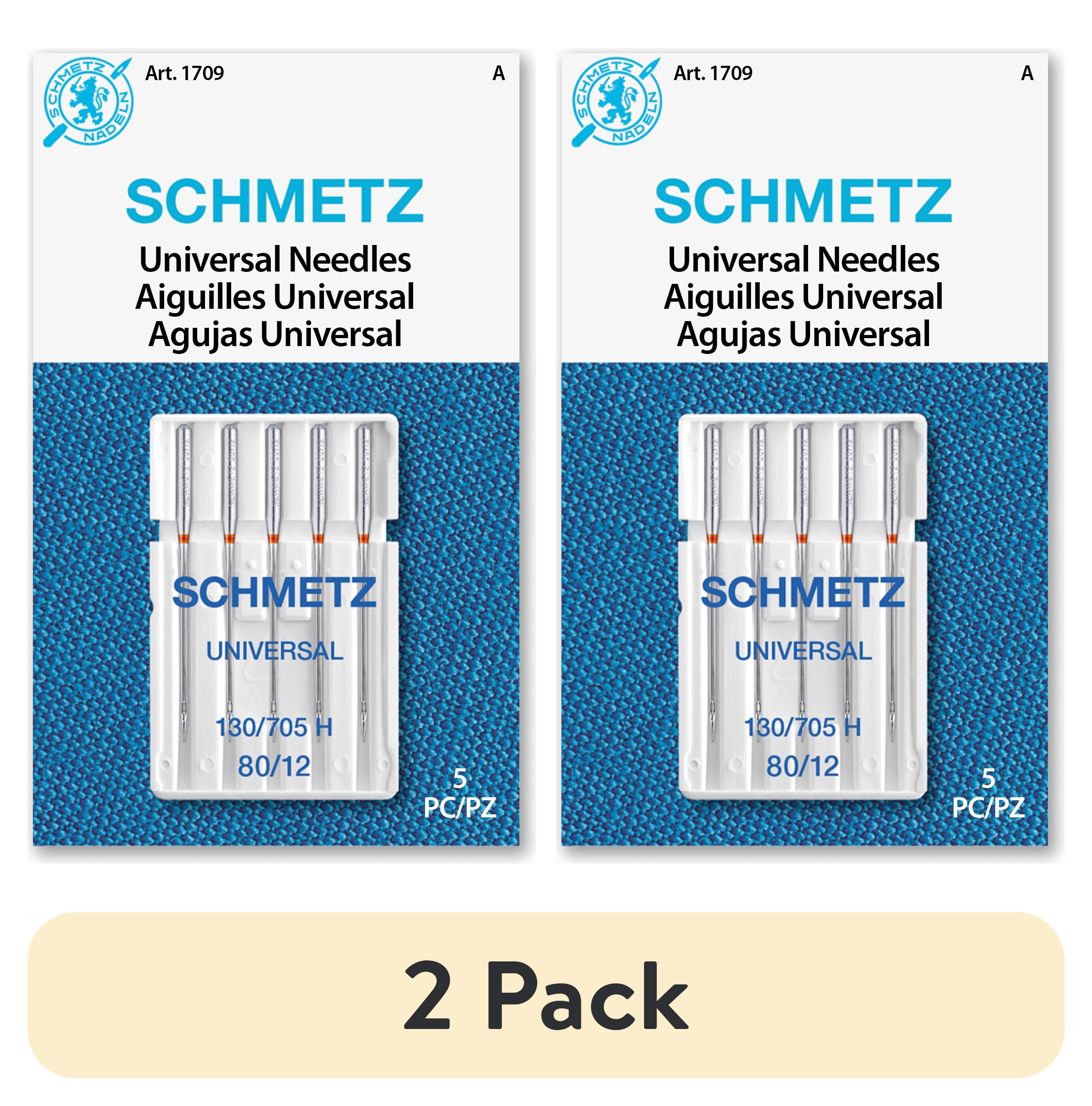 SCHMETZ, Universal Sewing Machine Needles, Size 80/12, 5ct