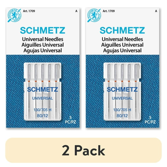 (2 pack) Schmetz Universal Sewing Machine Needles - Size 80/12, 5 Count