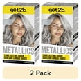 thumbnail image 1 of (2 pack) got2b Metallics Permanent Hair Dye, M71 Metallics Silver, Hair Color for Women & Men, 1 Kit, 1 of 14