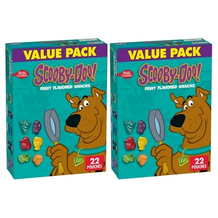 (2 pack) Scooby Doo Fruit Flavored Snacks, Treat Pouches, Gluten Free, Value Pack, 22 Ct, 17.6 oz