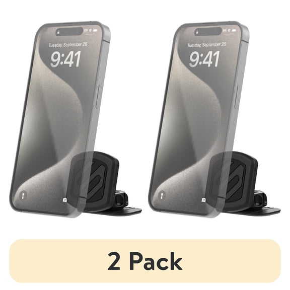 (2 pack) Scosche MagicMount Universal Adjustable 360, Strong Magnetic Dash Phone Mount MAGDM