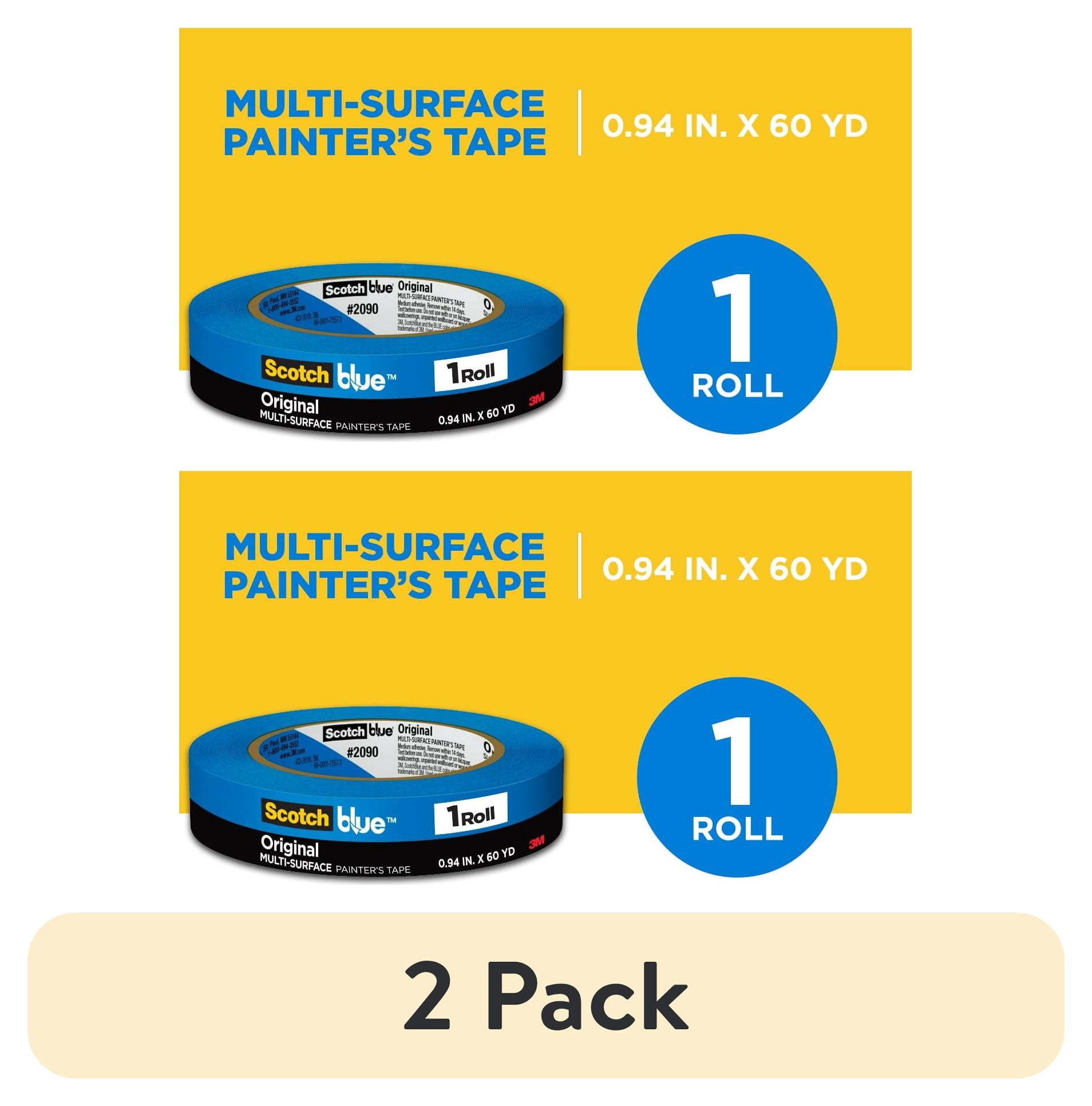 (2 pack) Scotch Blue Painter's Tape, 0.94 in. x 60 yd., 1 Pack, Original Multi-Surface, Paint Supplies