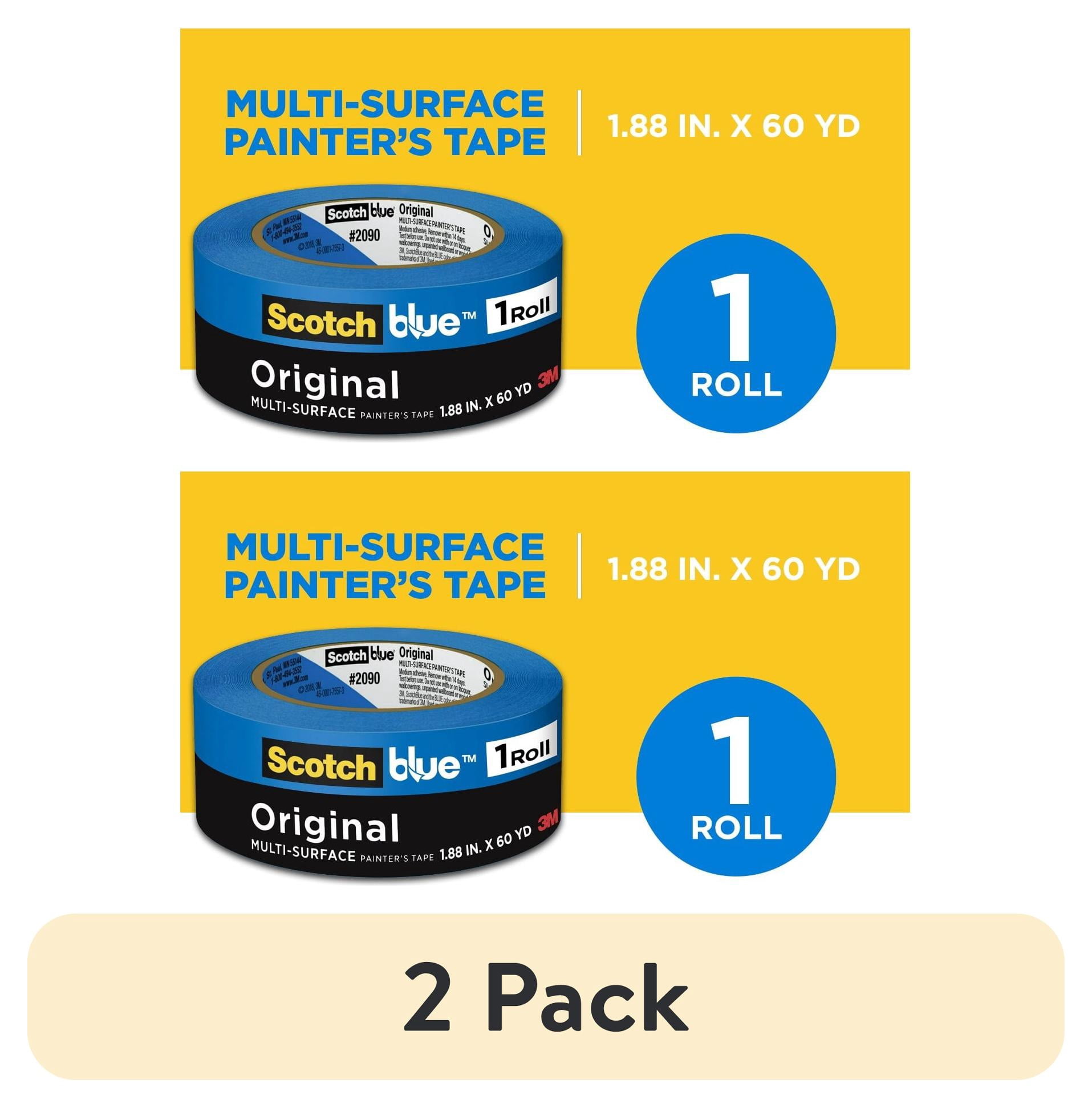 (2 pack) Scotch Blue Painter's Tape, 1.88 in. x 60 yd., 1 Pack, Original Multi-Surface, Paint Supplies
