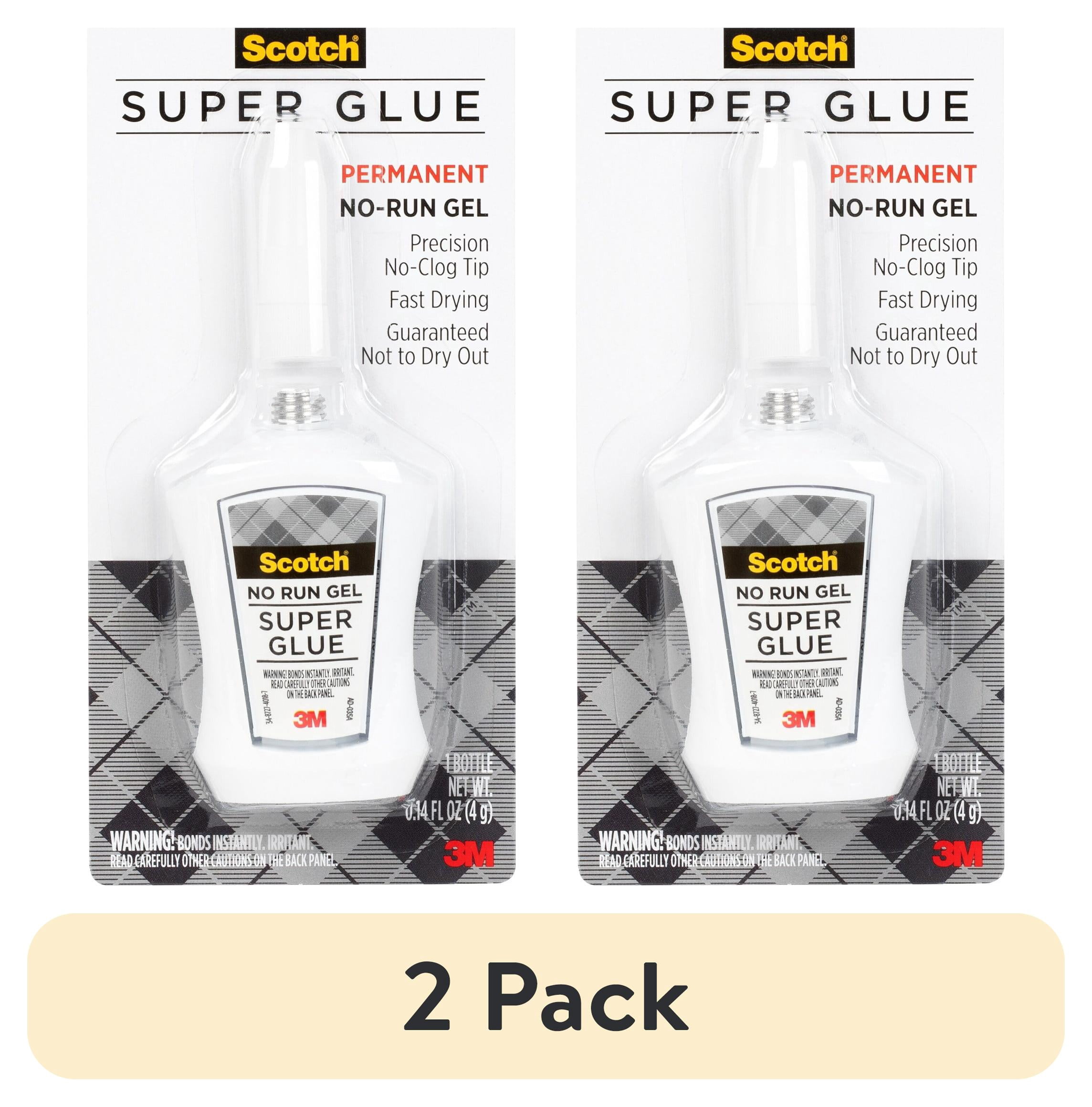 (2 pack) Scotch Create Permanent Super Glue Gel, .14 oz., 1 Bottle