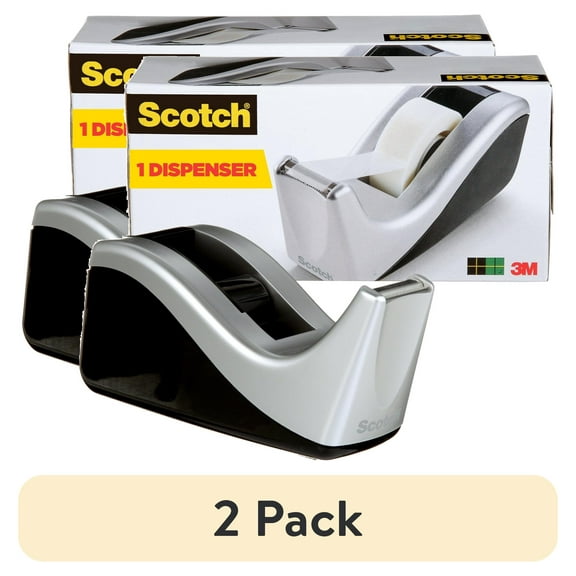 Scotch Desktop Tape Dispenser, Silvertech Two-Tone