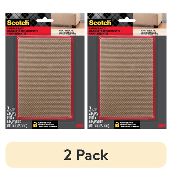 Scotch Gripping Pads, 1.5 in. Diameter, Brown, 8 Non-Slip Pads
