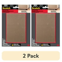(2 pack) Scotch Furniture Pads, No Slip Floor Protection, Brown, 4 in. x 6 in., 2 Rectangle Grippers