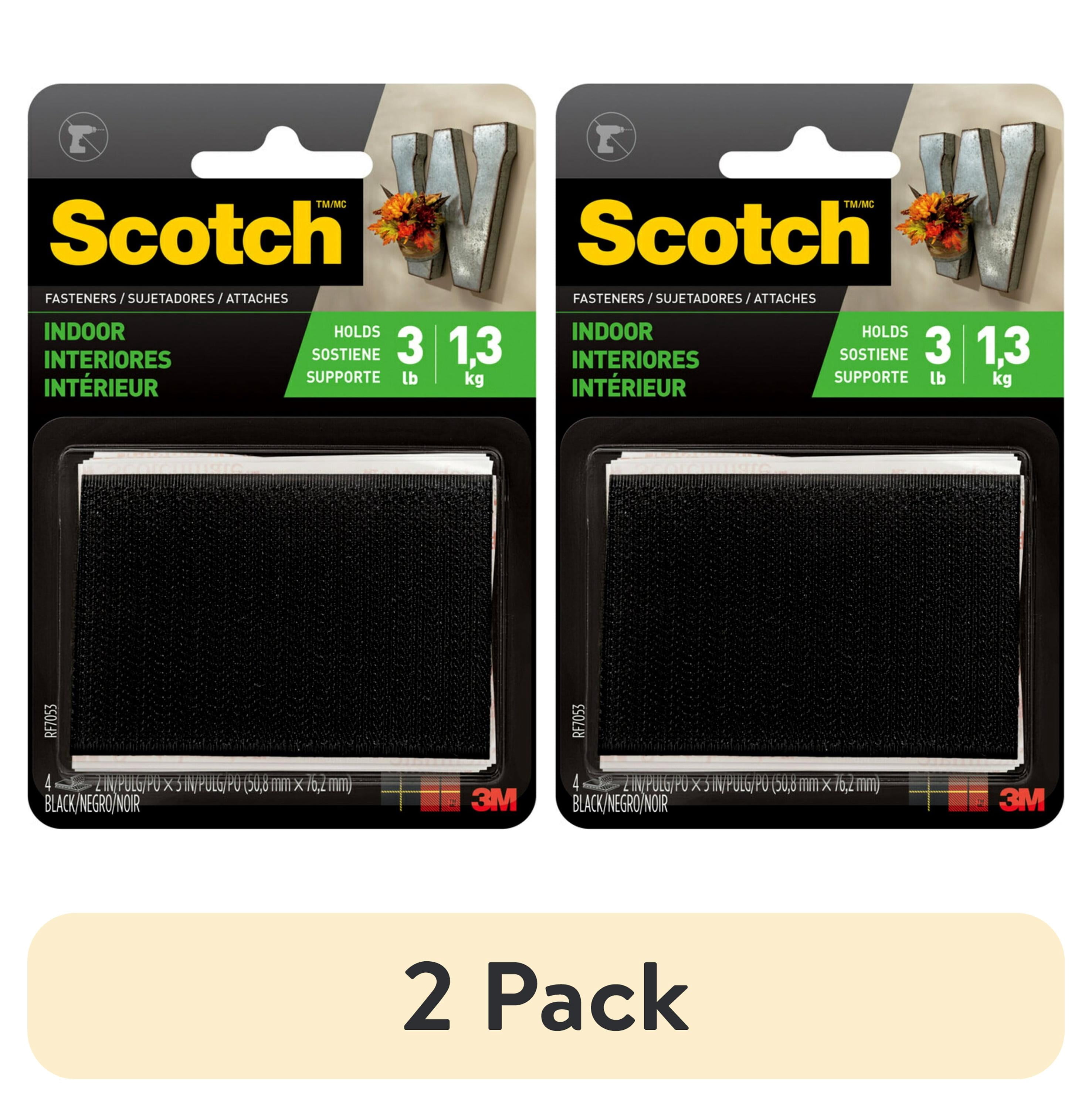 (2 pack) Scotch Indoor Fasteners, 2 in x 3 in, 4 Sets of Strips