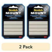 2 pack Scotch Mounting Putty, Removable, Holds 1 lb, Poster, Photo, Artwork 2 oz