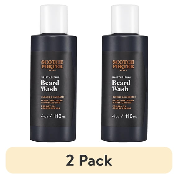 (2 pack) Scotch Porter Moisturizing Beard Wash, 4 oz