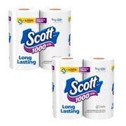 2 pack Scott 1000 Toilet Paper, 4 Rolls, 1,000 Sheets per Roll