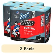 (2 pack) Scott Shop Towels, 6 Rolls, 55 Sheets Per Roll