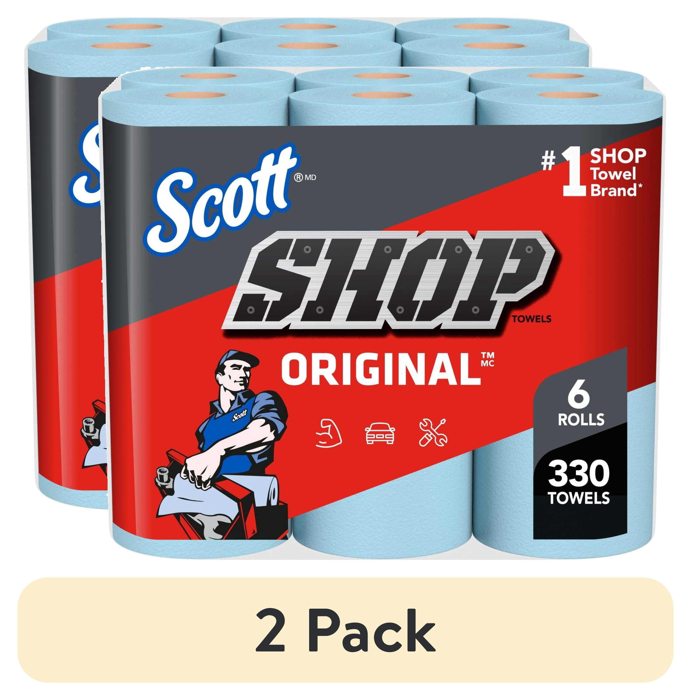 Scott, Shop Towels, 2pk, 6 Rolls, 55 Sheets Per Roll - Walmart.com