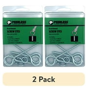 (2 pack) Screw Eye Bolt Assortment Pack, 3 Assorted Sizes, Zinc, Peerless Chain Company, #4800660