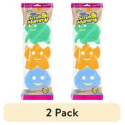 2 pack Scrub Daddy Scrub Mommy Summer Shapes Non-Scratch Cleaning Sponge, 3 Count