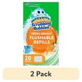 thumbnail image 1 of (2 pack) Scrubbing Bubbles Fresh Brush Flushables Refill, Toilet and Toilet Bowl Cleaner, Eliminates Odors and Limescale, Citrus Action Scent, 20ct, 1 of 3