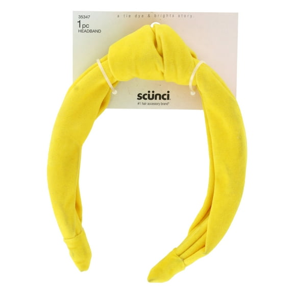 (2 pack) Scunci A Tie Dye & Brights Story Knotted Headband, Yellow, 1-Piece