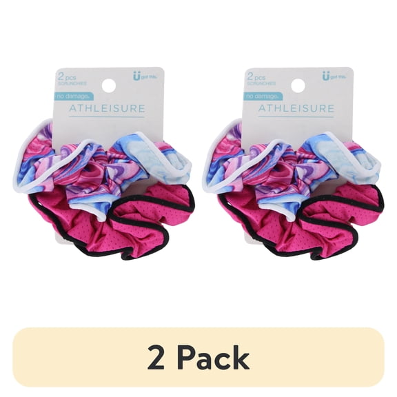 (2 pack) Scunci Athleisure No Damage Scrunchie, Assorted Colors, 2-Colors
