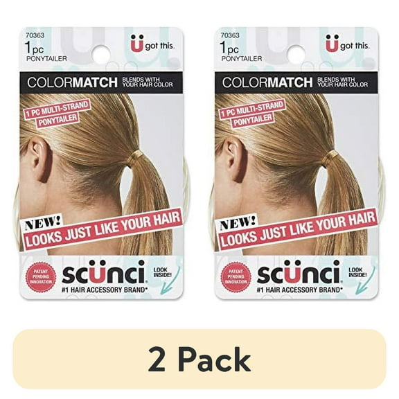 (2 pack) Multi-strand Ponytailer