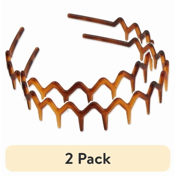 (2 pack) Scunci Effortless Beauty Teethcomb Headband, Multicolor, 2 Count