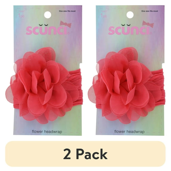 (2 pack) Scunci Flower Headwrap, Pink, 1-Piece