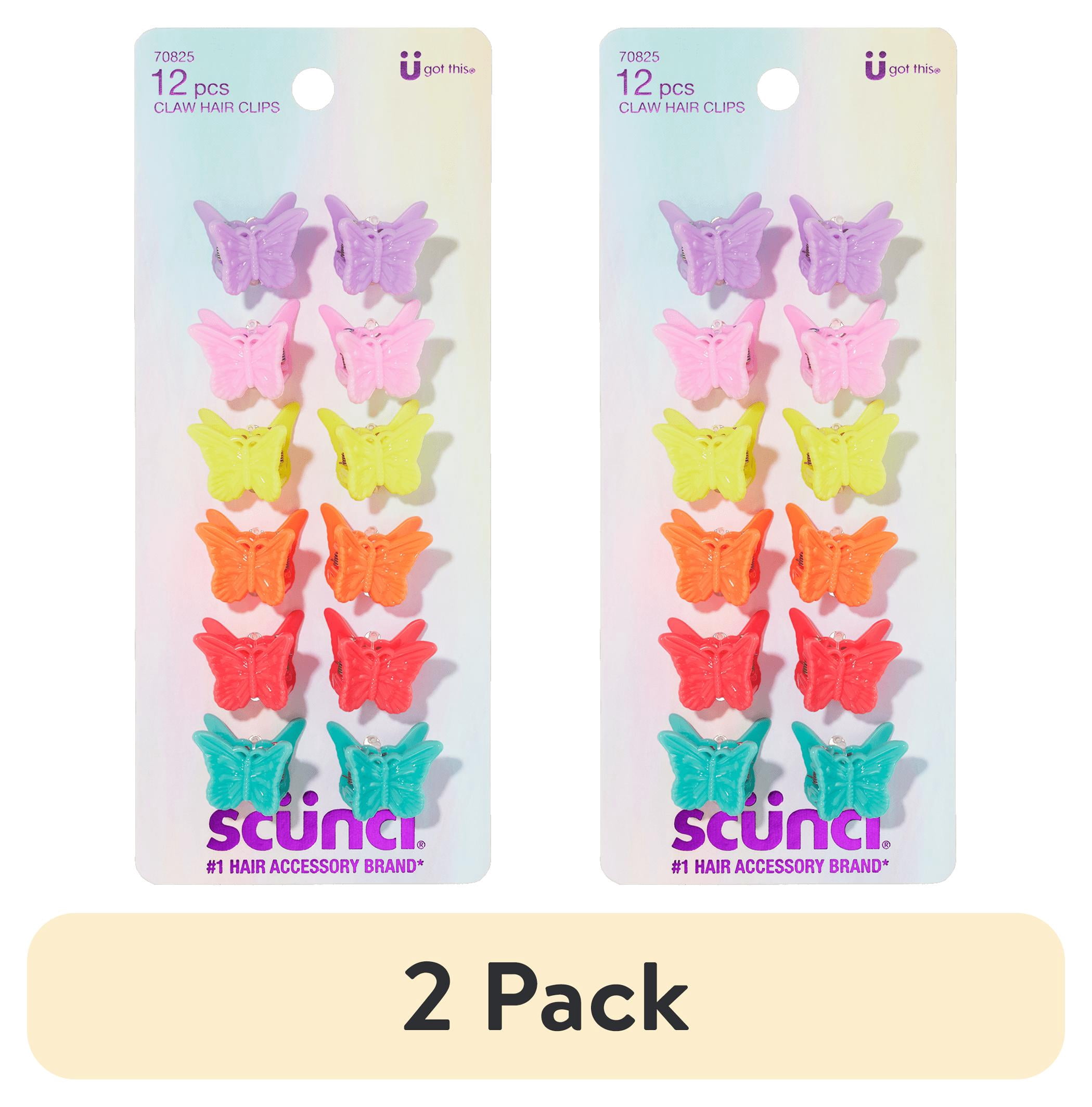 scunci Mini Butterfly Claw Clips, Multicolor, 12 Count, Tiny  display picture 1