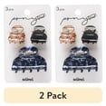 thumbnail image 1 of (2 pack) Scunci Ponytail Marble Hair Jaw Clips, Assorted Colors and Sizes, 3-Pieces, 1 of 3