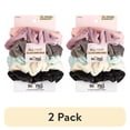 thumbnail interactive-video image 1 of (2 pack) Scunci The Original Scrunchie Hair Ties in Soft Velour, Assorted Pastels and Black, 6 Ct, 1 of 10