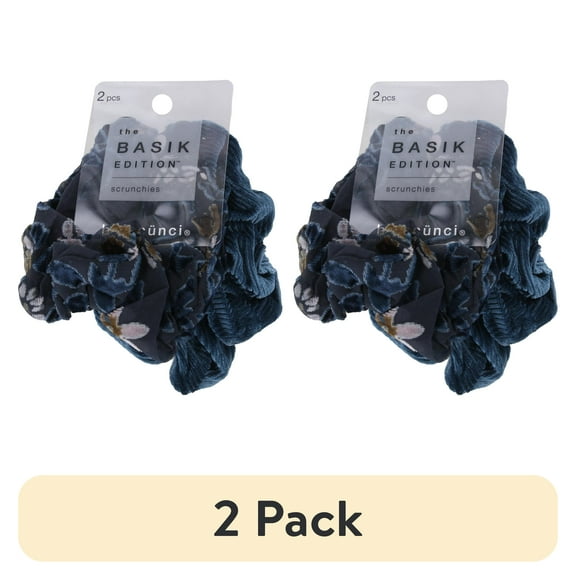 (2 pack) Scunci The Basik Edition Hair Scrunchies, Assorted, 2-Pieces