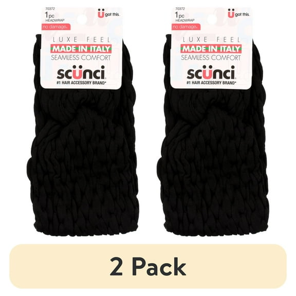 (2 pack) Scunci Wide Twist Headwrap